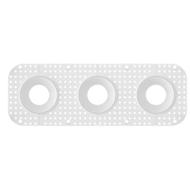 3 Inch Round Triple Head Trimless Kit - main product image