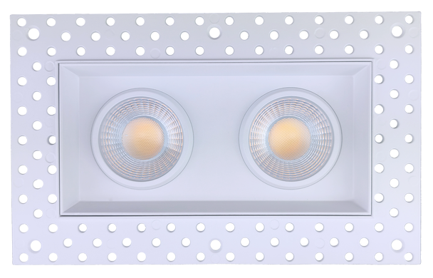 3.5" Double Head Trimless Regress Multiple Gimbal White - main product image