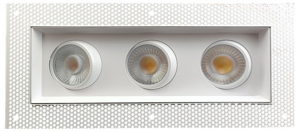 3.5" Triple Head Trimless Regress Multiple Gimbal White - alternate image 2