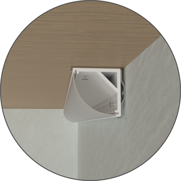 1/2" Aluminum Surface Mount Corner Channel - alternate image 3