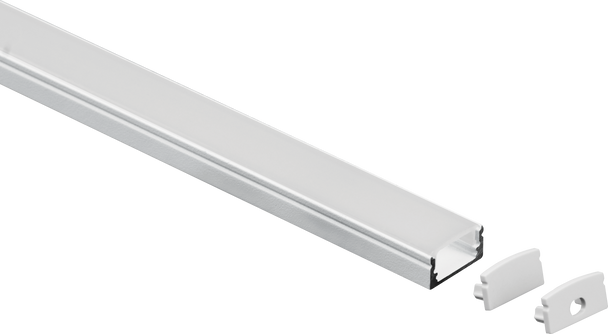 1/2" Aluminum Surface Mount Channel White - main product image