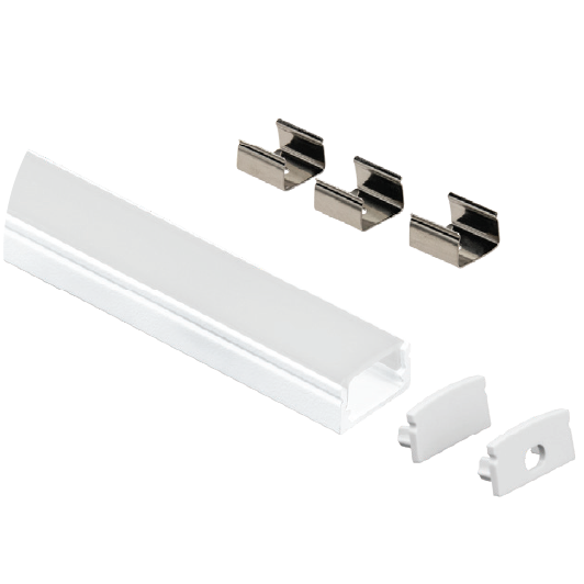 1/2" Aluminum Surface Mount Channel White - alternate image 2
