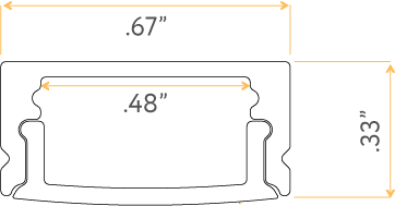 1/2" Aluminum Surface Mount Channel Black - alternate image 2