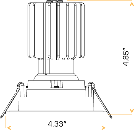 3” HO Round Regress Gimbal (Black) - alternate image 3