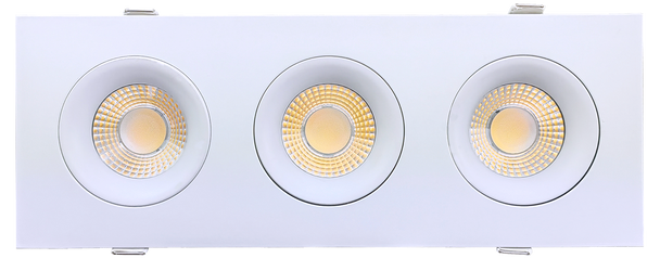 3.5” Triple Head Multiple Gimbal White - main product image
