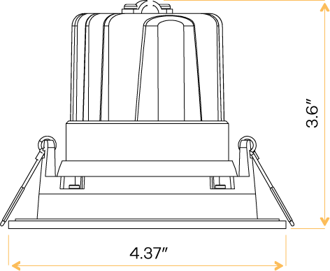 3.5" Round Gimbal Black - alternate image 3