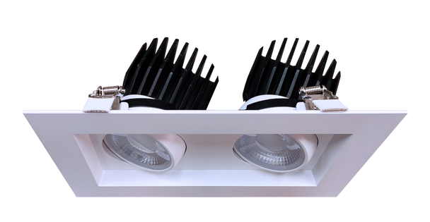 4” Double Head Regress Multiple Gimbal White - alternate image 2