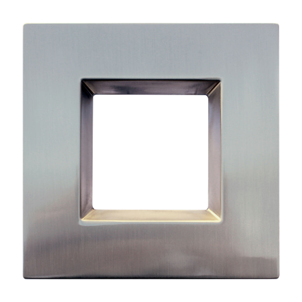 4" Square Retro Brushed Nickel Cover - main product image