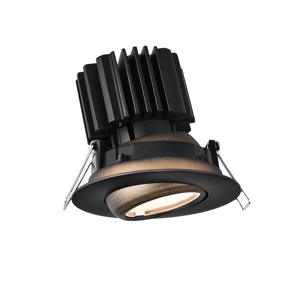 Lotus LED Lights Tangra 3" Gimbal Round Flat Wide Trim, 5CCT CRI98 LED