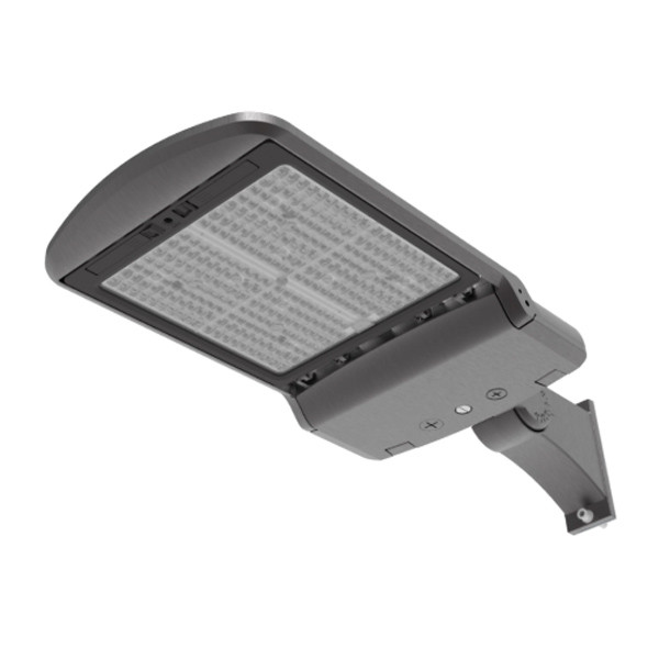 Industrial Lighting Products Viewpoint Area Light 2.0 Medium, 24000|28000|31000 lumens, 120-277V, selectable 3000K|4000K|5000K, Type IV, pole mount bracket, bronze