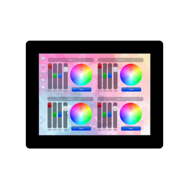 American Lighting Pharos Designer Touch Panel Station, 8", Black, DMX, TPS8B