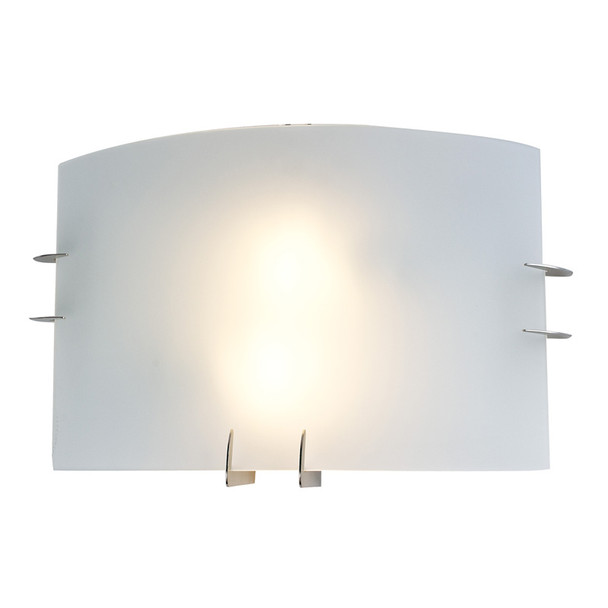 Sunpark W260D Wall Sconce, 15W, 120-277V, 3500K|4000K|5000K, >80 CRI, Satin Nickel, Frosted Glass