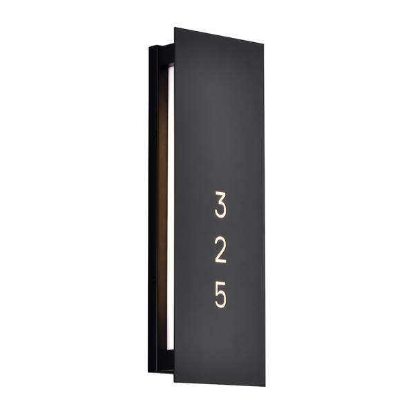 Sunpark W4114D-RN-LC Room Number / Address Light, 15W, 120V, 3000K/4000K, Black, Acrylic Shade