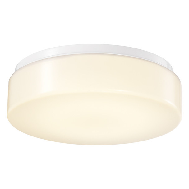 Sunpark Electronics Drum Type / Round Puff Ceiling Fixture, 2-0246D-A, MCT, 24W, 120V-277V, 3000K/3500K/4000K, White Finish