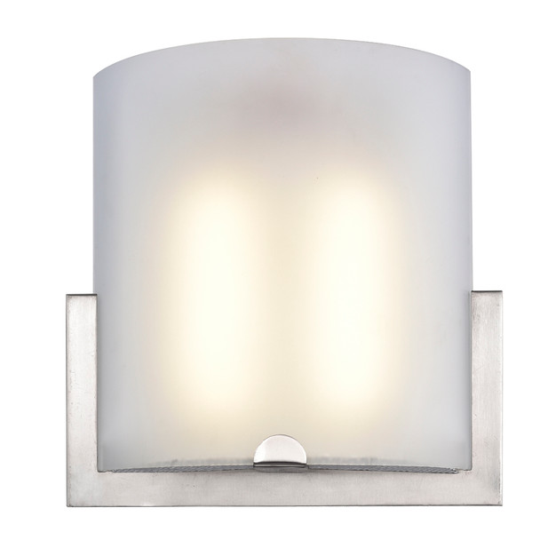 Sunpark Electronics MDF036D Wall Sconce, 22W, 120V-277V, 3000K, Satin Nickel, Frosted Glass