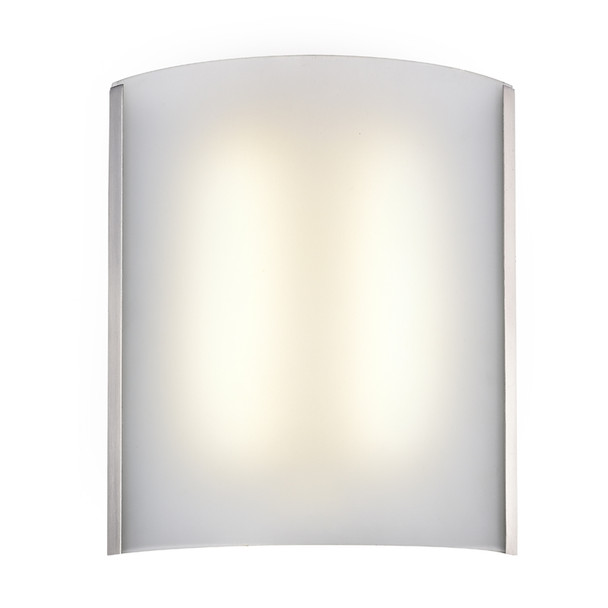 Sunpark Electronics MDF030D-62 Wall Sconce, Integrated LED, 14W, 1050 lumens, 3000K, CRI>80, 120-277V, Satin Nickel, Frosted Glass