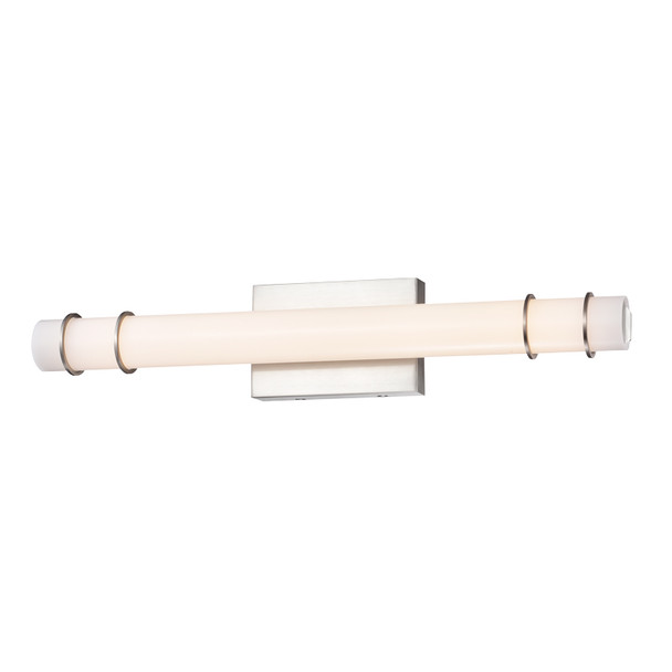 Sunpark FL5524D-A Vanity Light, 17W, 1520 Lumens, 120V-277V, 3000K/3500K/4000K MCT, CRI 80, Satin Nickel