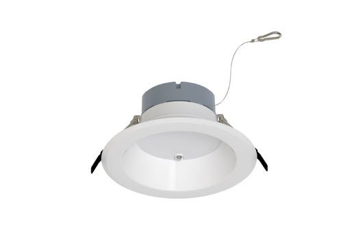 Retrofit Commercial Downlight with Emergency Battery Backup, 8", Lumen Selectable, Color Selectable 2700K|3000K|3500K|4000K|5000K, White Reflector/White Flange, Dual Dimming, 120-277V