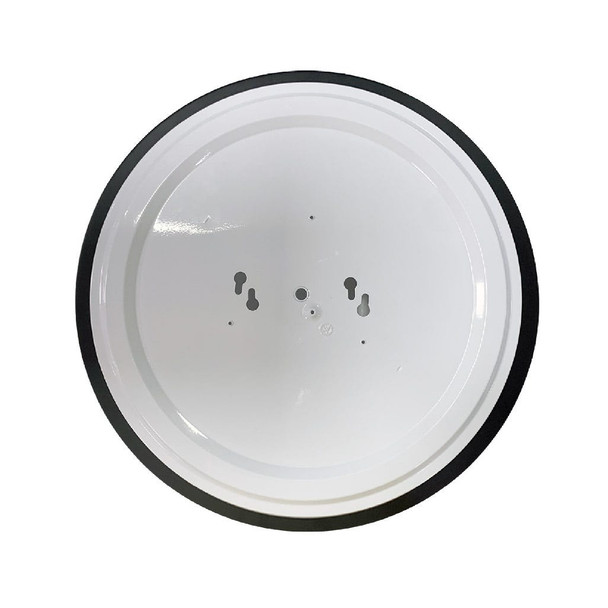Halco Flushmount Modern Double Ring, 14", Color Selectable 2700K|3000K|3500K|4000K|5000K, Black, 120V, Triac Dimming