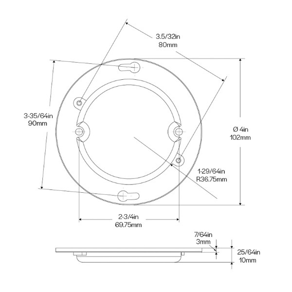 Temporary Disk Light, 4", Round, 90CRI, 5000K, White Trim, 120V, Non-Dimming, 96-Pack