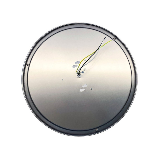 Flushmount Double Ring, 12", Color Selectable 2700K/3000K/3500K/4000K/5000K, Brushed Nickel, 120V, Microwave Motion Sensor