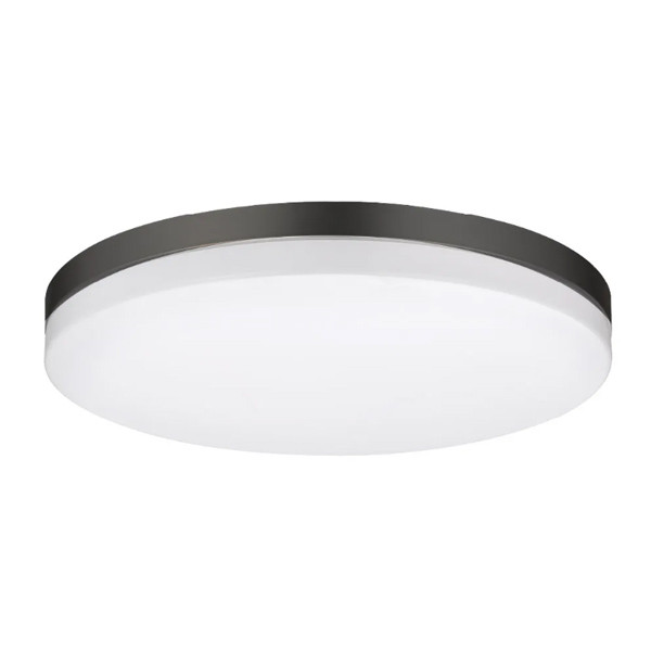 Flushmount Slim Drum Fixture, 11", Color Selectable 2700K/3000K/3500K/4000K/5000K, Black Trim, 120V, Triac Dimming