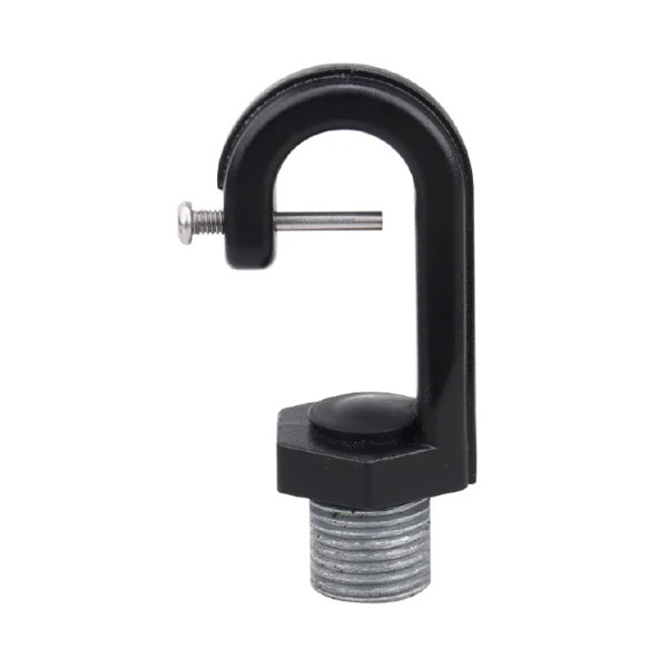 Halco Essential Round Highbay Accessory, NPS 3/4" Male Steel Hook, For HRHB-JBOX Junction Box, Black