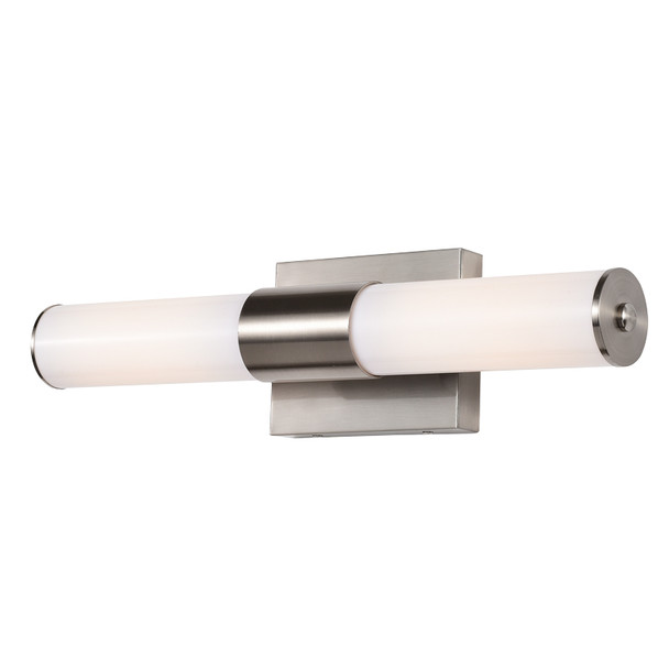 Sunpark Electronics W198D Wall Sconce, 3000K|3500K|4000K|5000K, Satin Nickel, 120V-277V, 15W, 1100 lm
