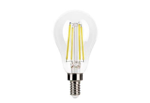Decorative LED Filament A15 Lamp, 5W, Clear, Filament LED Gen 4, 3000K, E12 Base, Dimmable