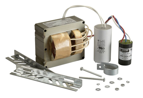 250W High Pressure Sodium, Quad Tap (120 / 208 / 240 / 277V), Ballast Kit with capacitor. Included ballast: HPS-250A-Q-C - main product image