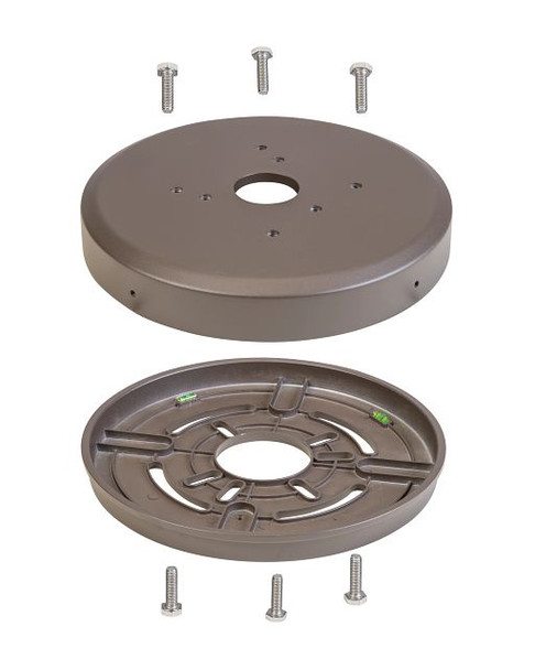 Retrofit plate. Includes adaptor and cover. Bronze. Used with legacy 8in bollards - main product image