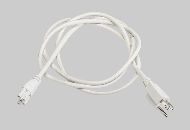 Cordset with plug for 5-pin linking fixtures | 125V NEMA 5-15P Straight Blade Plug | 6ft. long SJTW cable | 18 / 3 wire - main product image
