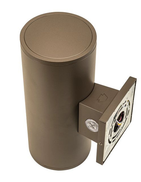 Screw-on blocking cap | Bronze | For use on 6" Sentinel wall mount cylinder fixtures - alternate image 2