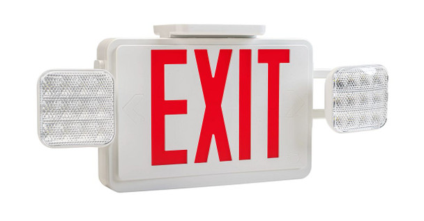 Exit Combo | Thermo Plastic | Style 1 | White Color | Single or Double Facing | Red or Green Switchable Lettering | 6500 - alternate image 2