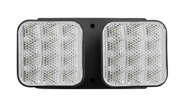 Emergency Light | Thermo Plastic | Remote Double Head | Style 1 | Black Color | 6500K Dual Heads | Surface Mount | Low V - main product image