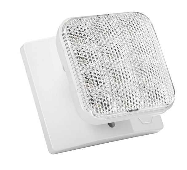 Emergency Light | Thermo Plastic | Remote Single Head | Style 1 | White Color | 6500K Single Head | Surface Mount | Low - main product image
