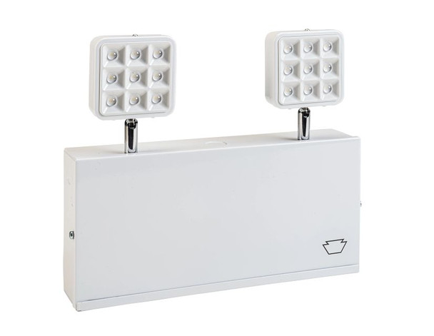 Emergency Light | Steel | NYC & Chicago Compliant | Style 1 | White Color | 6500K Dual Heads | Surface Mount | 120-277 V - alternate image 2