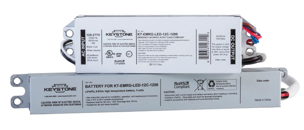 LED Emergency Back-Up, 12W Constant Wattage Design. Approx 1200 Lumens. 120-277V Input. Remote Compact Battery Pack. CEC - main product image