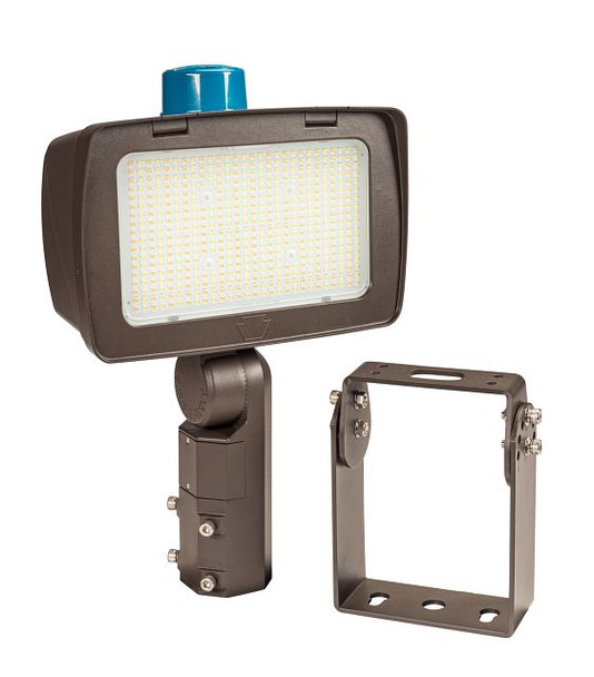 140 / 100W LED High Power Flood Light feat. Power Select, Color Select. Rectangular Series 4 with 3-pin Photocell. 120-2 - main product image