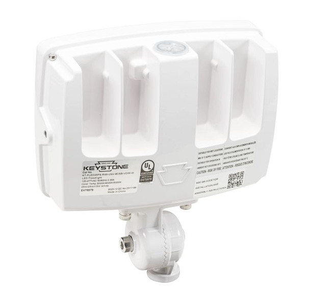60 / 50 / 40W LED Flood Light feat. Power Select & Color Select. Rectangular Series 4 with Built-in Photocell. 120-277V - alternate image 2