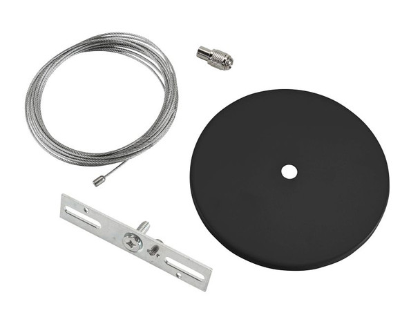 Canopy Cover Non-Feed Kit, J-Box / Stud Mount | 5" Circular | Black - main product image