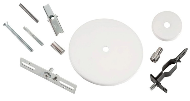 Universal Canopy Cover Non-Feed Kit. J-Box / Stud / T-Bar / Drywall / Masonry Mount. 2" & 5" Circular Covers | 2 piece & - main product image