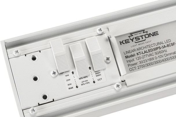 30W Power Select Color Select Linear Arch Fixture with Direct & Indirect Lighting. 30W / 23W / 18W | 2700K / 3000K / 350 - alternate image 3