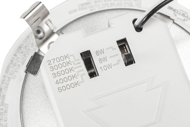 4" LED Slim Wafer Downlight Retrofit | Power Select 10 / 8 / 6W | Color Select 2700 / 3000 / 3500 / 4000 / 5000K | TRIAC - alternate image 3