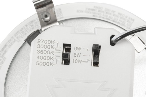 4" LED Regressed Smooth Wafer Downlight Retrofit | Power Select 10 / 8 / 6W | Color Select 2700 / 3000 / 3500 / 4000 / 5 - alternate image 3