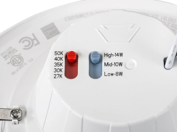 6in Circular LED Commercial Downlight feat. Power Select and Color Select. 14 / 10 / 8W, 120V Input, 2700 / 3000 / 3500 - alternate image 3