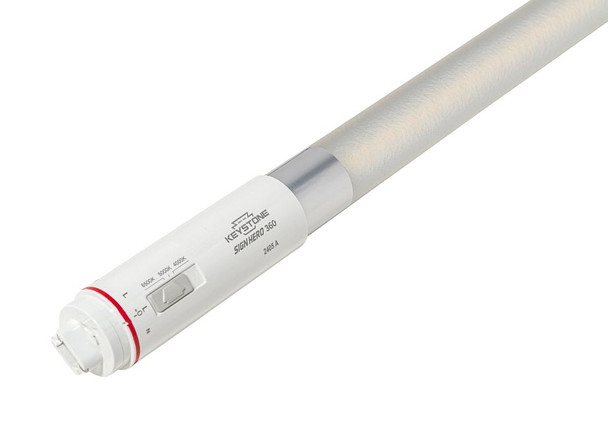 48in 18W LED Sign Tube, Double Sided, Frosted PC, Color Select (3CCT-4000 / 5000 / 6500K), Double & Single Ended, Rotata - main product image