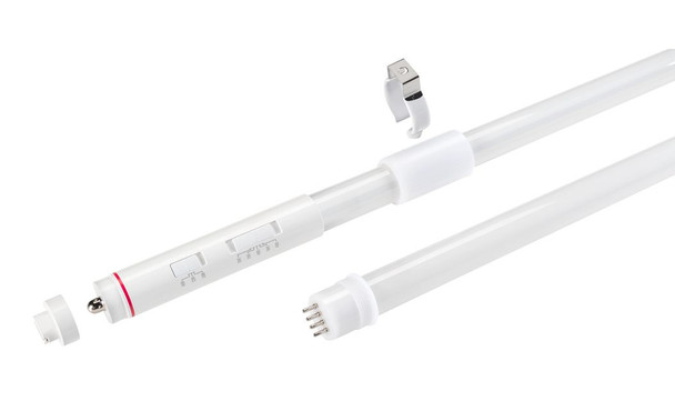 40W LED T8 Lamp, 8ft Long, 2-Piece Glass Construction, 5CCT Selectable (30 / 35 / 40 / 50 / 6500K), 3 Power Level Select - main product image