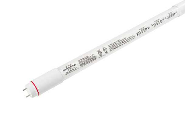 7W LED T8 Tube, Shatter-Proof Coated Glass, 120-277V Input, 18in, 4000K, Direct Drive, Single or Double Ended - alternate image 2