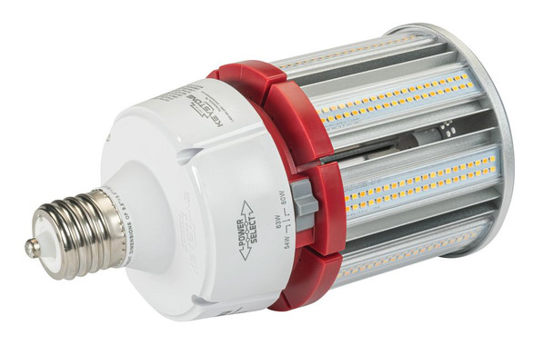LED HID Replacement lamp feat. Power Select & Color Select. 80 / 63 / 54W, 3000 / 4000 / 5000K, 120-277V Input, EX39 Bas - alternate image 2